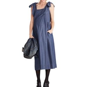 Hatch Kate denim bow tie dress 0
